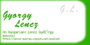 gyorgy lencz business card